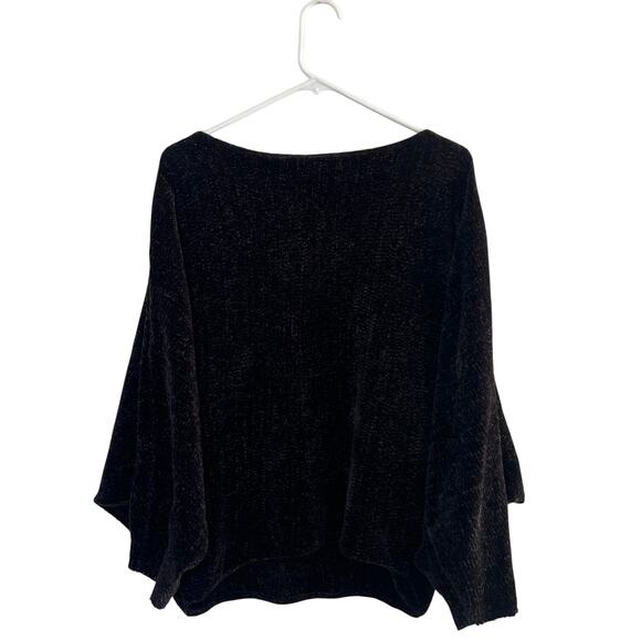 ZARA Velvet Velour Boatneck Dolman Batwing Knit Sweater - Picture 5 of 14
